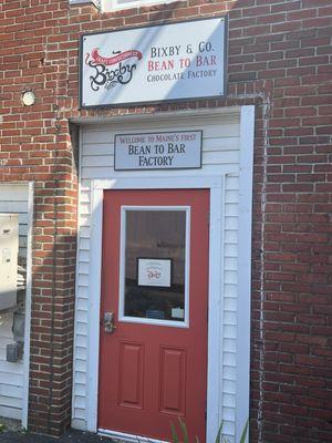 Entrance to retail shop at Factory