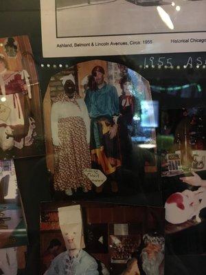 Several displayed photos of customers in blackface. Not ok.