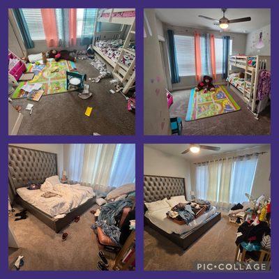 Before and After Room Cleaning