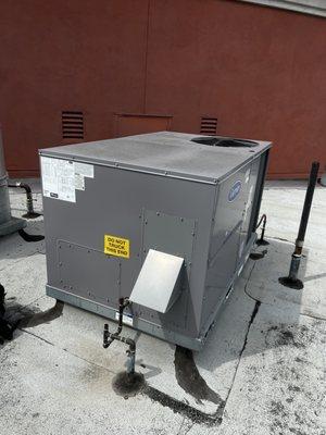 Package unit on the roof