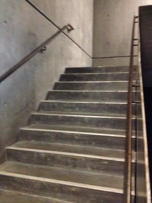 The stairs lead upstairs to the classes but they also have an elevator.