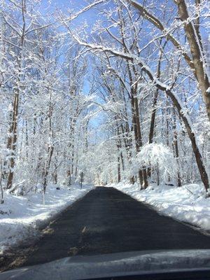 A snow-covered Snyder Rd.