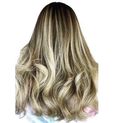 Balayage Blonde with long layers