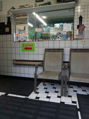 Waiting at Gary's Quick Lube.