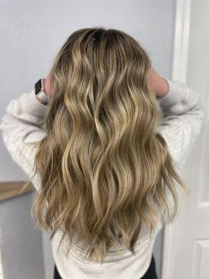 Beige blonde hair