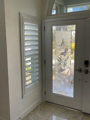 Plantation shutter install