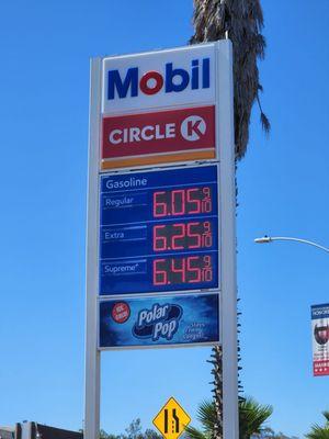 Gas prices as of 7-10-22