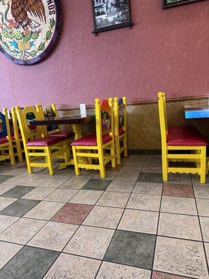 Inside the dining area.