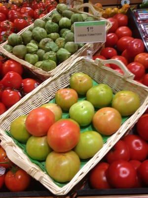 They have green tomatoes