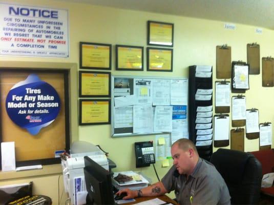 James Owens BG Certified service manager at work.