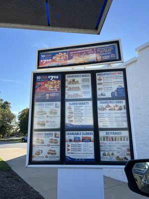 Drive-thru Menu