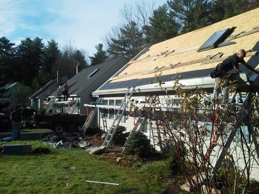 Work being done at Riverbend Condos in Yarmouth