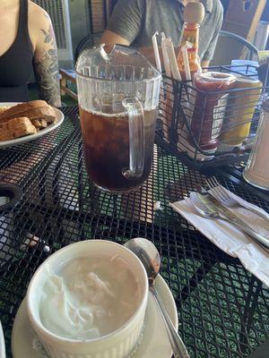 Pitcher of ice coffee! Very much appreciated