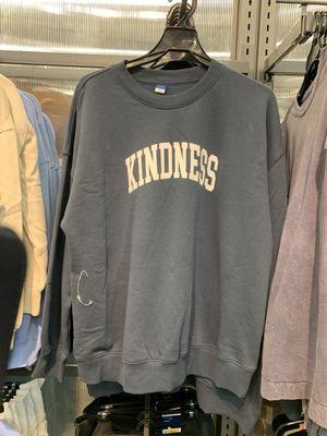 Kindness on sweatshirt and tees