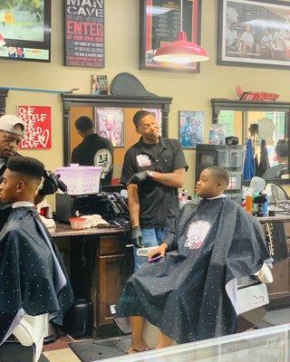 Always great conversation in the barbershop!