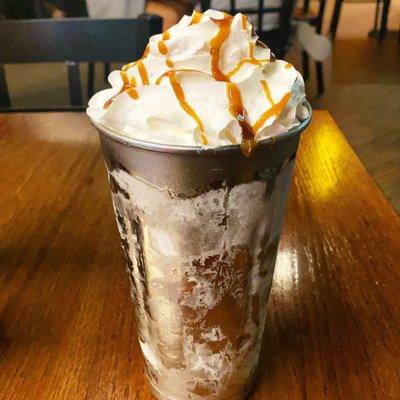 Salted caramel pretzel shake