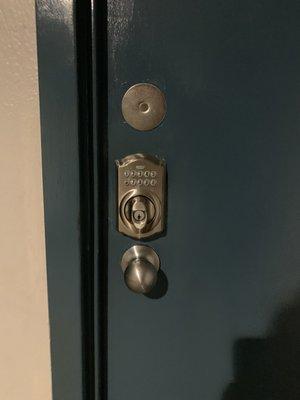 Keypad deadbolt installation