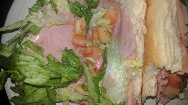 LP Pizza & Subs version of an Italian Sub which comes without pickles, onions, cheese, oil, vinegar, hot peppers, and some meat.