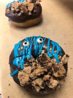 Cookie Monster doughnut