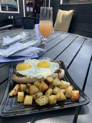 Philly egg and potatoes