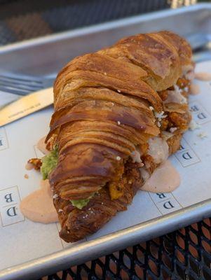 Chorizo and egg croissant