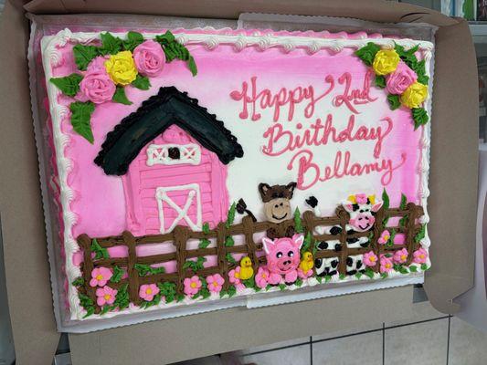 Farm Animal B-Day Cake!