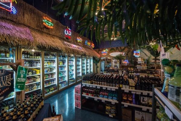 Immense choices of beer at the Beer Hut.