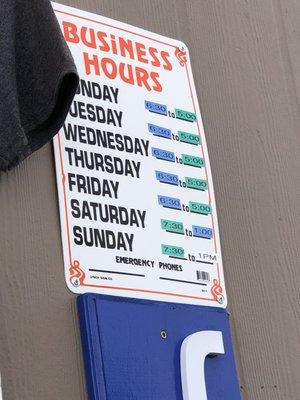 Business hours.