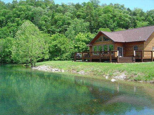 Rental Cabin on pond directly across from the White River