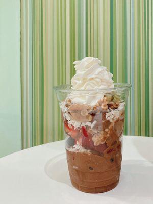 New items added to menu: Parfaits   Recommend choosing the chocolate frozen yogurt for the fruit mix parfait