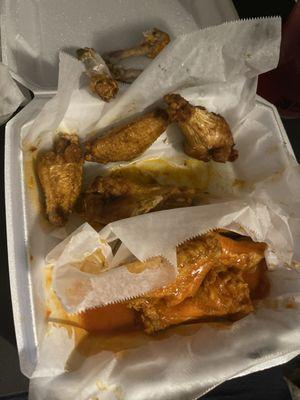 12 Piece wing combo. Buffalo hot/Cajun. BOMB!!!