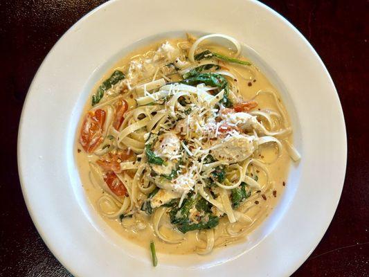 White wine pasta with chicken