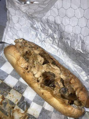 Chicken Philly cheesesteak