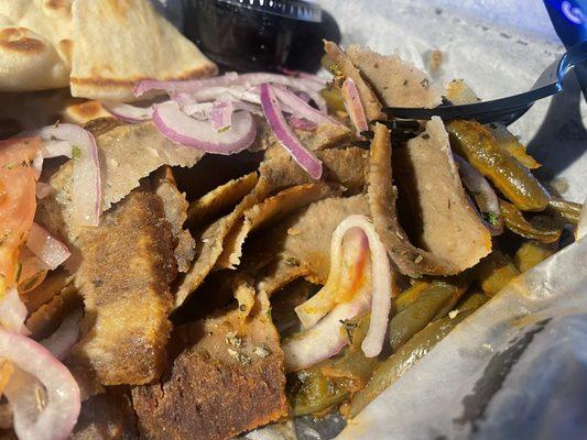 Meat in the Gyro Gyros Platter