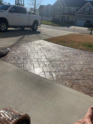 Stamp concrete patio