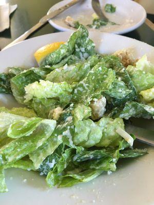 Killer Caesar salad. A bit heavy on the tasty dressing.