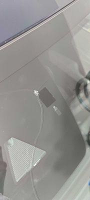 Windshield damage caused by the car wash