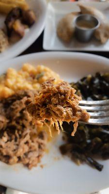 Close up of chili braised beef brisket