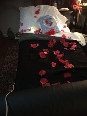 Rose Petals are always add that simple touch of Aroma therapy thru Sight,Smell , Feel.