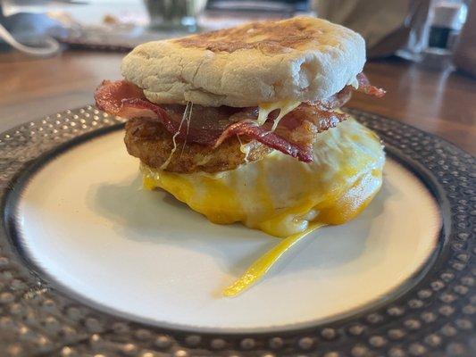 Mick's Stacked Bacon Breakfast Sandwich