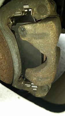 These are the cheap brake caliper installed by Manner 2 years ago.  The stoled my $1000 oem calipers and replaced with junk.