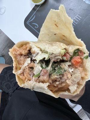 Asada (steak) supreme burrito