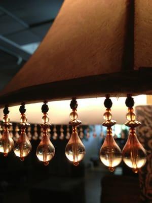 Elegant lamp next to my raised dais.  Sweet details.