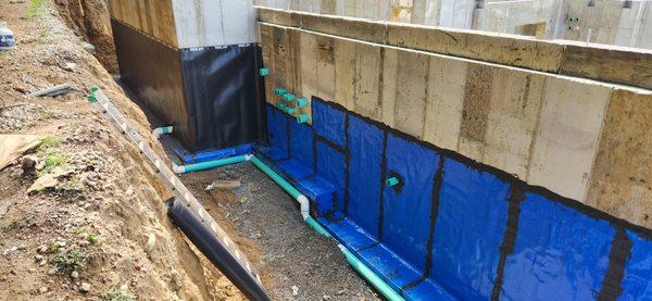 Foundation waterproofing and footing drainage.