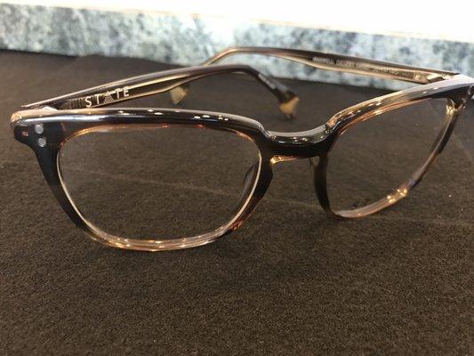 Handcrafted in Chicago!  Try them on your eyes at Dr. Ken Peterson Family Optometry.