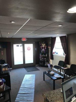 We offer a warm waiting area for customers.