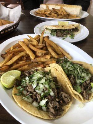 Steak Taco with Fries