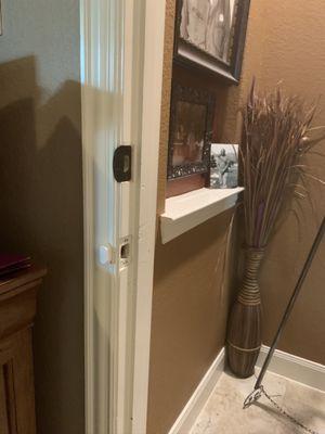 New hole to door frame