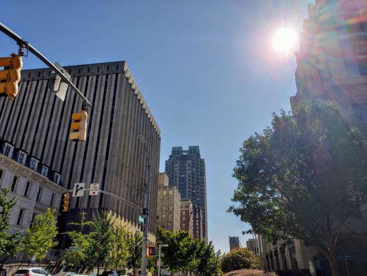 On S. Salisbury St. and E. Martin St. in Downtown Raleigh