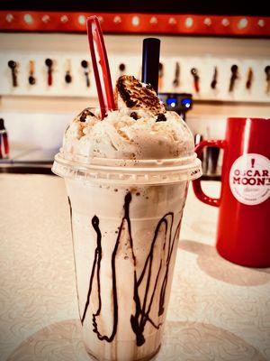 The Campfire Shiver Shake - complete with toasted marshmallow on top!